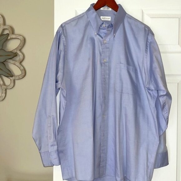 VAN HEUSEN | Light blue Pin Point Oxford Men's shirt Size: 17 1/2 - 34/35 - Picture 1 of 8